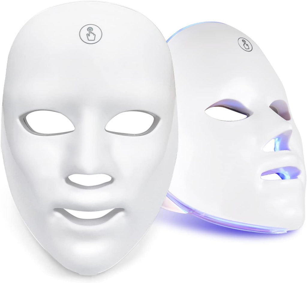 LED Light Therapy Face Mask, 7 Colours Light Therapy Mask Beauty Photon Therapy Mask for Face Skin Rejuvenation Facial Skin Treatment Anti-Aging anti Acne anti Wrinkle
