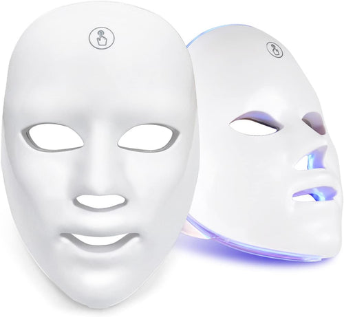 LED Light Therapy Face Mask, 7 Colours Light Therapy Mask Beauty Photon Therapy Mask for Face Skin Rejuvenation Facial Skin Treatment Anti-Aging anti Acne anti Wrinkle