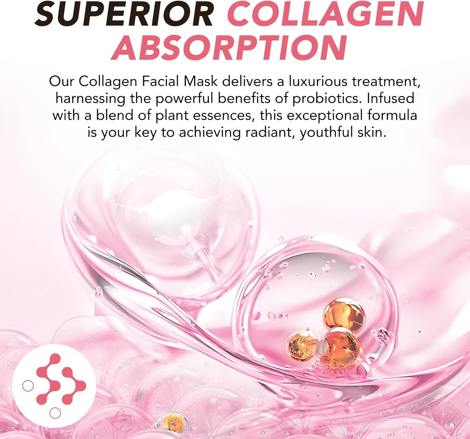 Bio Collagen Face Mask, 4Pcs Collagen Sheet Mask, Collagen Night Wrapping Mask, Face Mask Hydrating, Reduce Fine Lines & Wrinkles, Pore Minimizing, Elasticity Improvement, Face Mask Collagen Mask