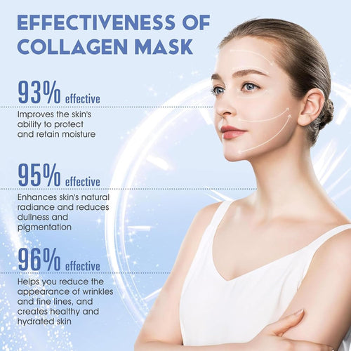 6PCS Deep Collagen Mask, Collagen Face Mask, Collagen Face Mask, Collagen Mask Overnight, Deep Collagen Overnight Mask, Collagen Deep Hydrating Overnight Mask for Face Care